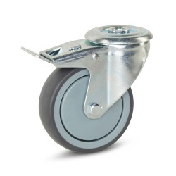 Apparaten zwenkwiel met rem 100 mm - A6-100 bij wieltje.nl
