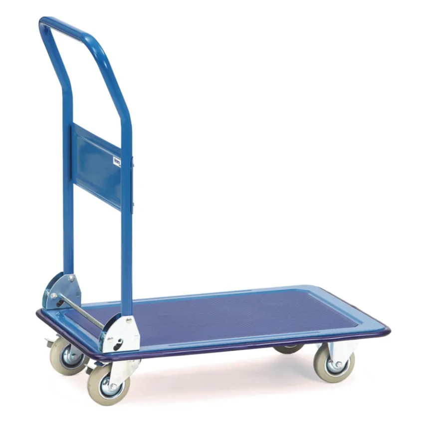 Fetra Magazijnwagen Laadvlak 750 x 480 mm - 150kg - Klapbare duwbeugel