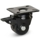 Zwart nylon zwaarlast zwenkwiel met rem 50 mm