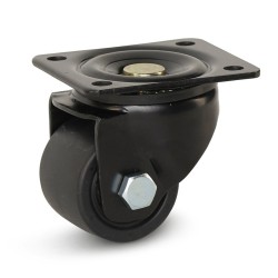 Zwart nylon zwaarlast zwenkwiel 65 mm, perfecte kwaliteit en scherp geprijsd!
