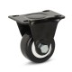 Zwart PU bokwiel 50 mm - BPU2-50