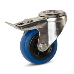 Elastisch rubber geremd zwenkwiel, perfecte kwaliteit en scherp geprijsd!