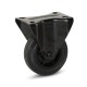Zwart rubber bokwiel 100 mm - RP2-100Z