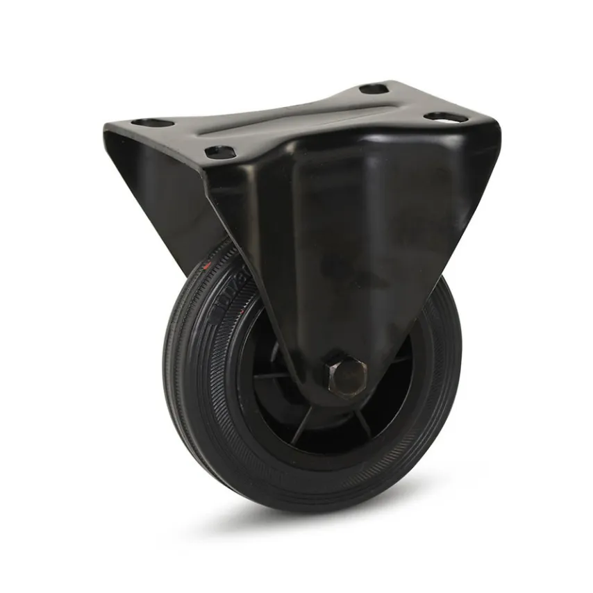 Zwart rubber zwenkwiel 100 mm - RP3-100Z