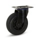 Zwart rubber zwenkwiel 125 mm - RP3-125Z