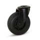 Zwart rubber zwenkwiel 125 mm - RP5-125Z