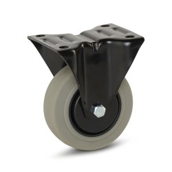 Grijs rubber bokwiel 100 mm - GR2-100Z