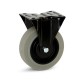grijs rubber bokwiel 125 mm - GR2-125Z