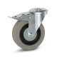 Grijs elastisch rubber geremd zwenkwiel 125 mm - GR6-125