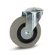 Grijs elastisch rubber zwenkwiel 125 mm - GR5-125