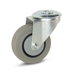 Grijs rubber zwenkwiel 100 mm - GR5-100