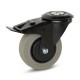 grijs rubber zwenkwiel met rem 100 mm - GR6-100Z