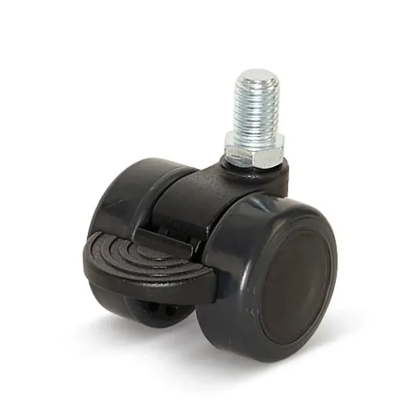 Premium meubelwiel, 36mm, PU geremd, draadstift 10x15mm - 12032 Premium meubelwiel, 36mm, PU geremd, draadstift 10x15mm - 12032
