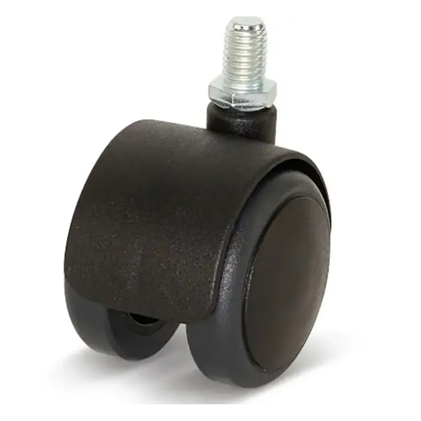 Premium meubelwiel, met kap, 50mm, PU met draadstift 10x15mm - 12070 Premium meubelwiel, met kap, 50mm, PU met draadstift 10x15mm - 12070