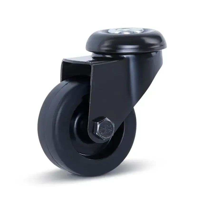 Meubel zwenkwiel zwart met centraal gat - 50mm - 40kg - M5-50Z Meubel zwenkwiel zwart met centraal gat - 50mm - 40kg - M5-50Z