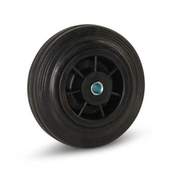 Industriele wiel, perfecte kwaliteit en scherp geprijsd! zwarte rubber wiel los