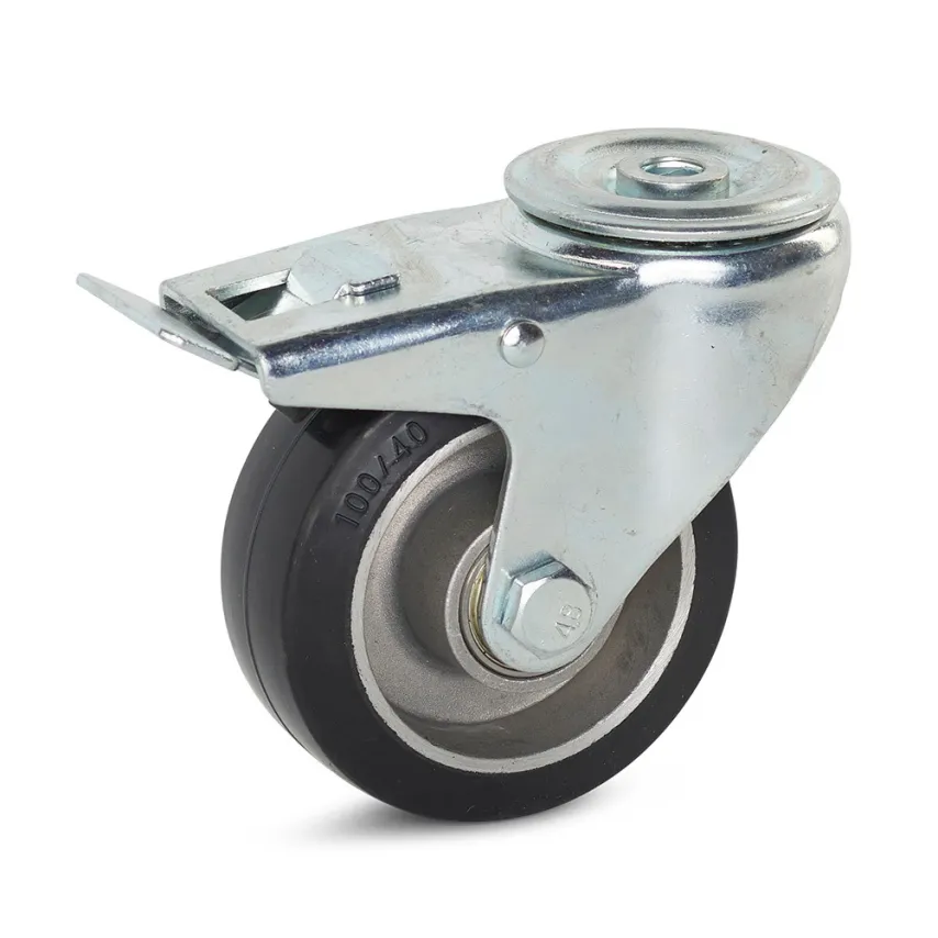 Industrieel zwenkwiel geremd, perfecte kwaliteit en scherp geprijsd!