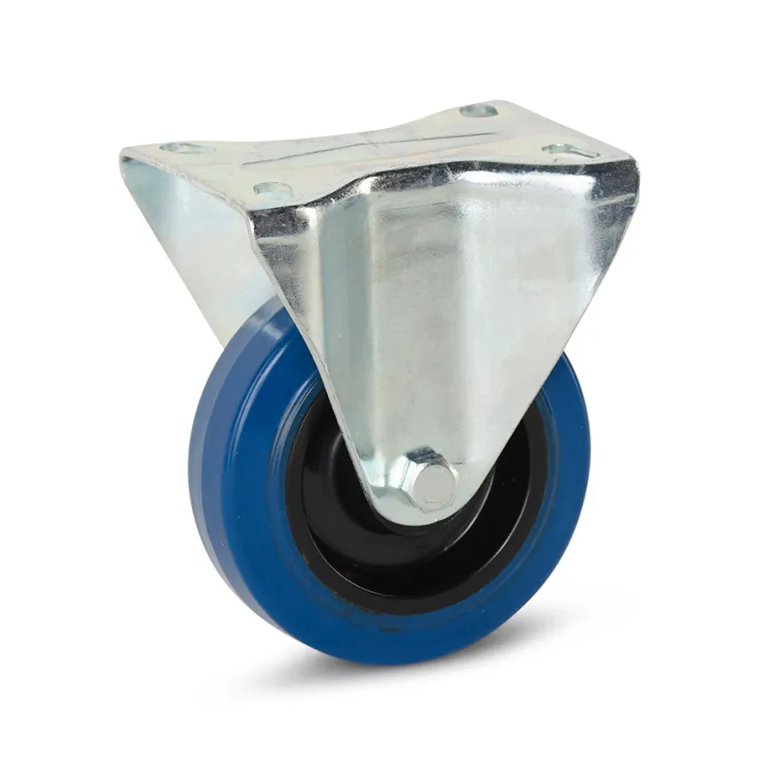 100 mm blauw elastisch rubber bokwiel - RB2-100