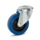 100 mm blauw elastisch rubber zwenkwiel - RB5-100